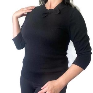 Kate Spade Black Wool & Cashmere Sweater Size Large